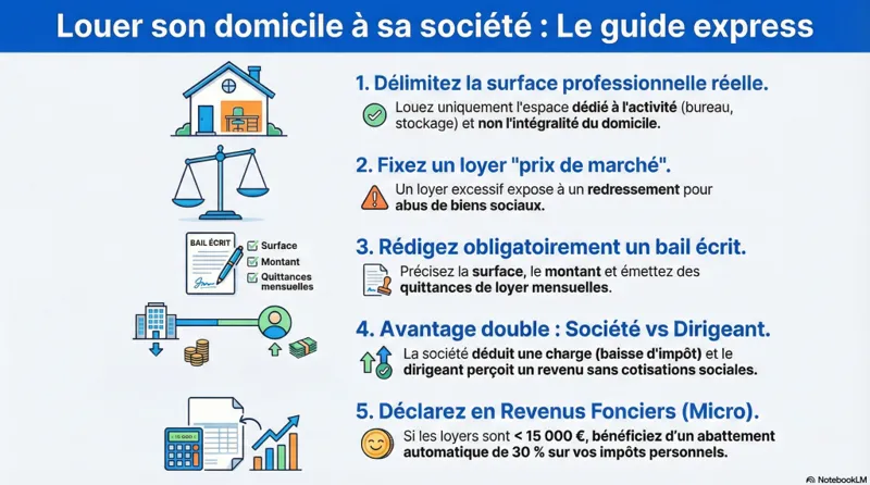 Louer son appartement à son entreprise